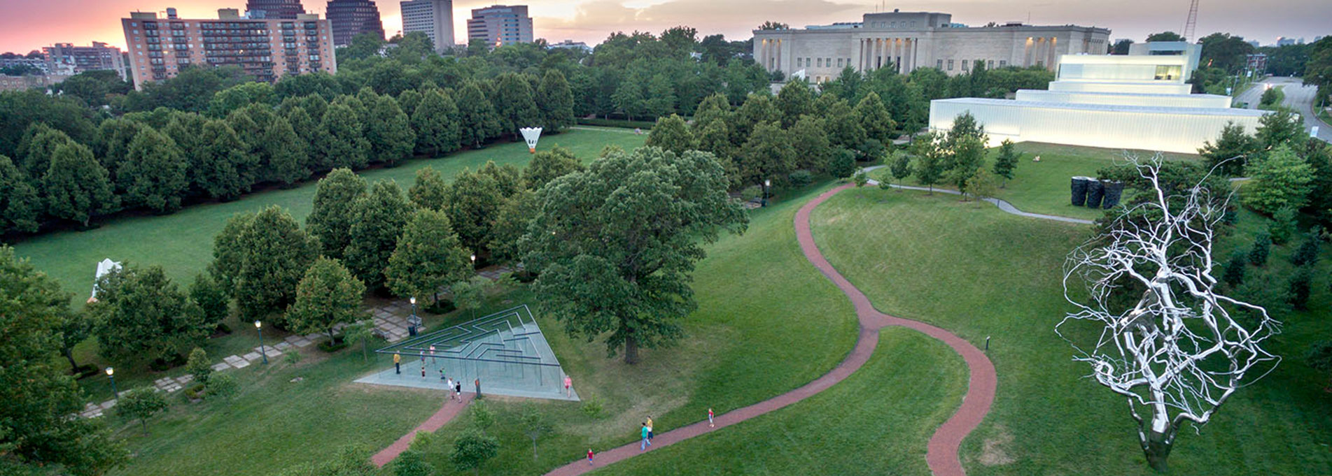 Arial view of Sculpture Park