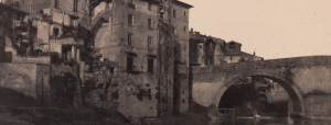 Photograph of a bridge in Rome, 1853.