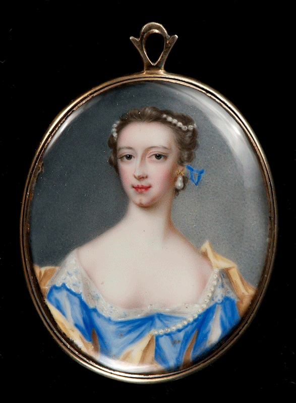 Portrait of a woman on a miniatures