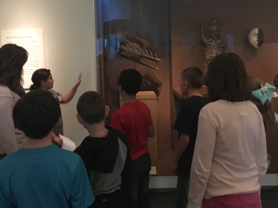 Class visiting African Galleries