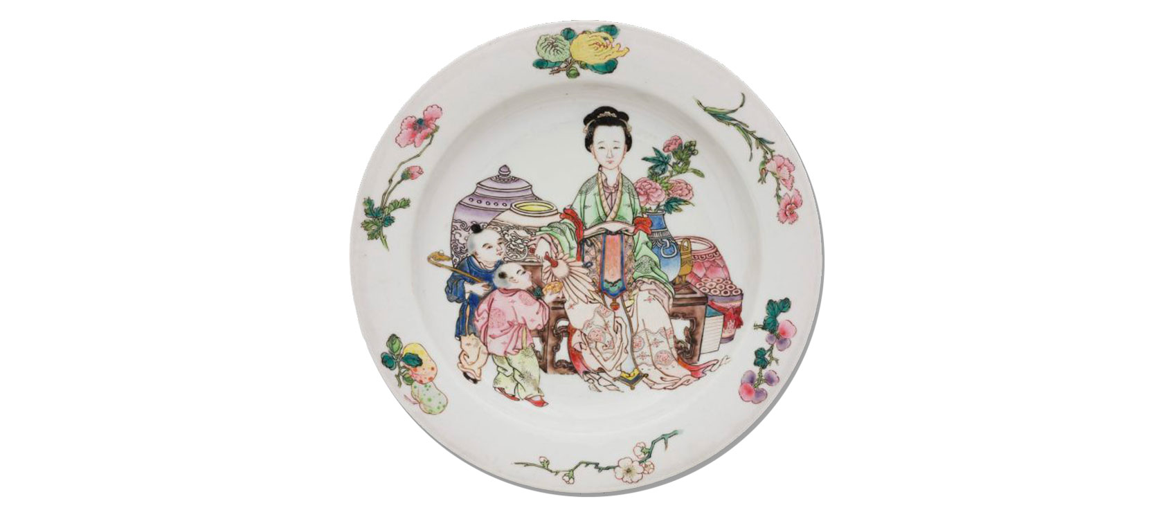 Plate, China, 1723, Qing Dynasty (1644-1911). Enamel porcelain, 8 1/8 inches (20.6375 cm). The Nelson-Atkins Museum of Art, Kansas City, Missouri. Purchase: Willliam Rockhill Nelson Trust, 60-73/1.