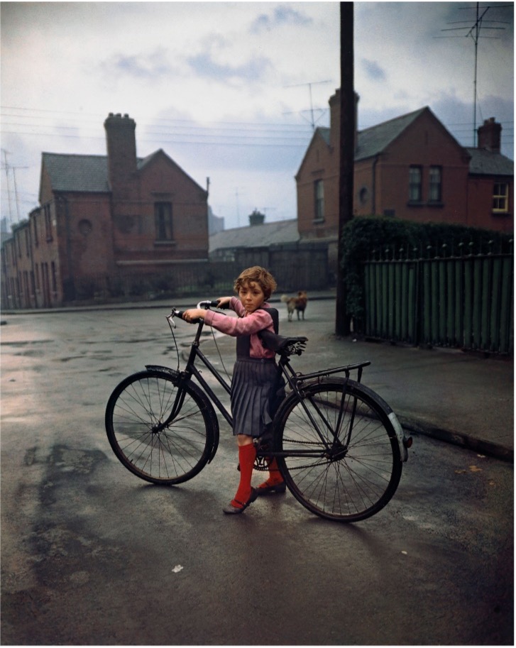 Evelyn Hofer, Bicycle Girl, in the Coombe, Dublin, 1966
